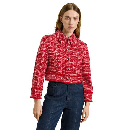Veronika Maine European Boucle Cropped Jacket